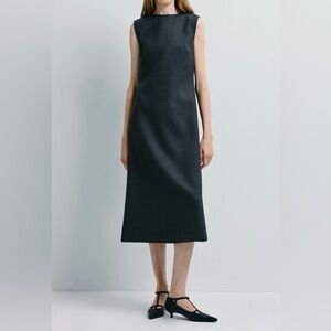 Rue Sophie Roze A-line Midi Dress - Charcoal Grey